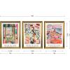 imageWieco Art 3 Piece Henri Mattise Canvas Wall Art Abstract Colorful Matisse Posters Canvas Prints for Wall and Home Office Decorations12x16inchx3pcsFramed