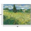imageWieco Art Abstract Canvas Prints Wall Art Green Field 1889 by Van Gogh Famous Oil Paintings Reproduction Artwork Stretched Landscape Picture for Living Room Home Office Decoration32L x 24W