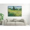 imageWieco Art Abstract Canvas Prints Wall Art Green Field 1889 by Van Gogh Famous Oil Paintings Reproduction Artwork Stretched Landscape Picture for Living Room Home Office Decoration30x40inch
