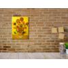 imageWieco Art Abstract Flowers Giclee Canvas Prints Wall Art Vase with Fifteen Sunflowers by Van Gogh Classic Oil Paintings Reproduction for Home Decor Modern Stretched and Framed Floral Picture16L x 12W