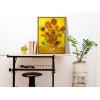 imageWieco Art Abstract Flowers Giclee Canvas Prints Wall Art Vase with Fifteen Sunflowers by Van Gogh Classic Oil Paintings Reproduction for Home Decor Modern Stretched and Framed Floral Picture17L x 13W