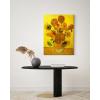 imageWieco Art Abstract Flowers Giclee Canvas Prints Wall Art Vase with Fifteen Sunflowers by Van Gogh Classic Oil Paintings Reproduction for Home Decor Modern Stretched and Framed Floral Picture32L x 24W