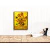 imageWieco Art Abstract Flowers Giclee Canvas Prints Wall Art Vase with Fifteen Sunflowers by Van Gogh Classic Oil Paintings Reproduction for Home Decor Modern Stretched and Framed Floral Picture17L x 13W