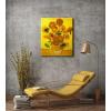 imageWieco Art Abstract Flowers Giclee Canvas Prints Wall Art Vase with Fifteen Sunflowers by Van Gogh Classic Oil Paintings Reproduction for Home Decor Modern Stretched and Framed Floral Picture24L x 20W