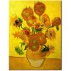 imageWieco Art Abstract Flowers Giclee Canvas Prints Wall Art Vase with Fifteen Sunflowers by Van Gogh Classic Oil Paintings Reproduction for Home Decor Modern Stretched and Framed Floral Picture32L x 24W