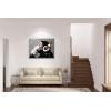 imageWieco Art Black Framed Monkey With Headphones Banksy Graffiti Art Abstract Canvas Paintings Prints Animal Canvas Wall Art for Wall Decor and Home decorations Office Decor32L x 24W