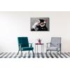imageWieco Art Black Framed Monkey With Headphones Banksy Graffiti Art Abstract Canvas Paintings Prints Animal Canvas Wall Art for Wall Decor and Home decorations Office Decor28L x 20W