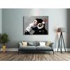 imageWieco Art Black Framed Monkey With Headphones Banksy Graffiti Art Abstract Canvas Paintings Prints Animal Canvas Wall Art for Wall Decor and Home decorations Office Decor48L x 36W