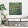 imageWieco Art Canvas Print Wall Art Water Lilies by Claude Monet Impressionism Art Print Picture Artwork for Living Room Bedroom Home Kitchen Decorations 24x24