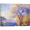 imageWieco Art Canvas Wall Art Antibes Seen from The Salis Garden 1988 by Claude Monet Oil Paintings Reproduction Modern Canvas PrintsArtwork on Canvas for Home Office DecorationsGallery Wrapped