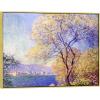 imageWieco Art Canvas Wall Art Antibes Seen from The Salis Garden 1988 by Claude Monet Oil Paintings Reproduction Modern Canvas PrintsArtwork on Canvas for Home Office DecorationsFramed