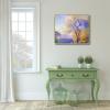 imageWieco Art Canvas Wall Art Antibes Seen from The Salis Garden 1988 by Claude Monet Oil Paintings Reproduction Modern Canvas PrintsArtwork on Canvas for Home Office DecorationsFramed