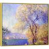 imageWieco Art Canvas Wall Art Antibes Seen from The Salis Garden 1988 by Claude Monet Oil Paintings Reproduction Modern Canvas PrintsArtwork on Canvas for Home Office DecorationsFramed