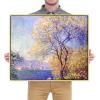 imageWieco Art Canvas Wall Art Antibes Seen from The Salis Garden 1988 by Claude Monet Oil Paintings Reproduction Modern Canvas PrintsArtwork on Canvas for Home Office DecorationsFramed