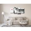 imageWieco Art Famous Canvas Paintings Wall Art Banksy Grafitti Girl with Red Balloon Modern Large 4 Piece Inspirational Grey Love Giclee Pictures Print Artwork for Dining Room Kitchen Home Office Decor