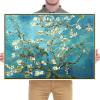imageWieco Art Framed Wall Art Almond Blossom Floral Giclee Canvas Prints of Van Gogh Famous Oil Paintings Reproduction Flowers Pictures on Canvas Wall Art for Bedroom Home Decorations