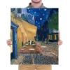 imageWieco Art Framed Wall Art Canvas Prints of Cafe Terrace at Night Canvas Prints Wall Art by Van Gogh Paintings Reproduction Abstract Artwork for Wall Decor Golden Frame24L x 20W
