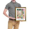 imageWieco Art Framed Wall Art View of Collioure 1905 by Henri Mattise Abstract Colorful Art Matisse Posters Canvas Prints for Wall and Home Office Decorations Bronze Gold FramePink1