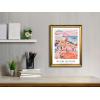 imageWieco Art Framed Wall Art View of Collioure 1905 by Henri Mattise Abstract Colorful Art Matisse Posters Canvas Prints for Wall and Home Office Decorations Bronze Gold FramePink3