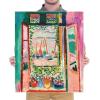 imageWieco Art Framed Wall Art View of Collioure 1905 by Henri Mattise Abstract Colorful Art Matisse Posters Canvas Prints for Wall and Home Office Decorations Bronze Gold FramePink1