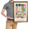 imageWieco Art Framed Wall Art View of Collioure 1905 by Henri Mattise Abstract Colorful Art Matisse Posters Canvas Prints for Wall and Home Office Decorations Bronze Gold FramePink1