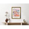 imageWieco Art Framed Wall Art View of Collioure 1905 by Henri Mattise Abstract Colorful Art Matisse Posters Canvas Prints for Wall and Home Office Decorations Bronze Gold FramePink3