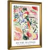 imageWieco Art Framed Wall Art View of Collioure 1905 by Henri Mattise Abstract Colorful Art Matisse Posters Canvas Prints for Wall and Home Office Decorations Bronze Gold FramePink2