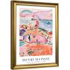 imageWieco Art Framed Wall Art View of Collioure 1905 by Henri Mattise Abstract Colorful Art Matisse Posters Canvas Prints for Wall and Home Office Decorations Bronze Gold FramePink3