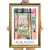 imageWieco Art Framed Wall Art View of Collioure 1905 by Henri Mattise Abstract Colorful Art Matisse Posters Canvas Prints for Wall and Home Office Decorations Bronze Gold FramePink1