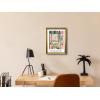 imageWieco Art Framed Wall Art View of Collioure 1905 by Henri Mattise Abstract Colorful Art Matisse Posters Canvas Prints for Wall and Home Office Decorations Bronze Gold FramePink1