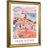 imageWieco Art Framed Wall Art View of Collioure 1905 by Henri Mattise Abstract Colorful Art Matisse Posters Canvas Prints for Wall and Home Office Decorations Bronze Gold FramePink3
