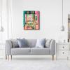 imageWieco Art Framed Wall Art View of Collioure 1905 by Henri Mattise Abstract Colorful Art Matisse Posters Canvas Prints for Wall and Home Office Decorations Bronze Gold FramePink1