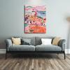 imageWieco Art Framed Wall Art View of Collioure 1905 by Henri Mattise Abstract Colorful Art Matisse Posters Canvas Prints for Wall and Home Office Decorations Bronze Gold FramePink3
