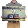 imageWieco Art Gallery Wrapped Canvas Prints Life is Short Chill the Duck Out Banksy Boys Artwork Reproduction Graffiti Poster Print on Canvas Wall Art for Bedroom Home Kitchen Decorations24L x 16W