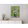 imageWieco Art Glass with Carnations Canvas Prints Wall Art of Van Gogh Famous Floral Oil Paintings Reproduction Classic Flowers Pictures Artwork on for Home Office Decorations Wall DecorRoses