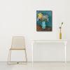 imageWieco Art Glass with Carnations Canvas Prints Wall Art of Van Gogh Famous Floral Oil Paintings Reproduction Classic Flowers Pictures Artwork on for Home Office Decorations Wall DecorLilac
