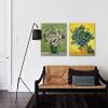imageWieco Art Irises in Vase Floral Canvas Prints Wall Art by Van Gogh Classic Artwork Famous Oil Paintings Reproduction on Canvas for Bedroom Home Decor 2 Piece Modern Wrapped Giclee Flowers Pictures