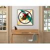 imageWieco Art Large Canvas Prints Wall Art Circles in a Circle 1923 by Wassily Kandinsky Classic Abstract Art Reproductions Canvas Wall Art for Living Room Home Decor Wall Decorations24x24inch60x60cm Black Frame