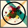 imageWieco Art Large Canvas Prints Wall Art Circles in a Circle 1923 by Wassily Kandinsky Classic Abstract Art Reproductions Canvas Wall Art for Living Room Home Decor Wall Decorations24x24inch60x60cm Black Frame