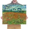 imageWieco Art Large Poppy Field June 1890 Canvas Print of Vincent Van Gogh Wall Art Paintings Reproduction Field Pictures Artwork for Wall Decor and Home Decorations24L x 20W