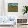 imageWieco Art Large Poppy Field June 1890 Canvas Print of Vincent Van Gogh Wall Art Paintings Reproduction Field Pictures Artwork for Wall Decor and Home Decorations24L x 20W