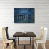 imageWieco Art Starry Night Over the Rhone by Van Gogh Classic Oil Paintings Reproduction Modern Seascape Giclee Canvas Prints Artwork on Canvas Wall Art Ready to Hang for Living Room Home Decorations32L x 24W