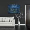 imageWieco Art Starry Night Over the Rhone by Van Gogh Classic Oil Paintings Reproduction Modern Seascape Giclee Canvas Prints Artwork on Canvas Wall Art Ready to Hang for Living Room Home Decorations32L x 24W