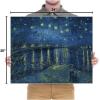 imageWieco Art Starry Night Over the Rhone by Van Gogh Classic Oil Paintings Reproduction Modern Seascape Giclee Canvas Prints Artwork on Canvas Wall Art Ready to Hang for Living Room Home Decorations24L x 20W