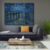 imageWieco Art Starry Night Over the Rhone by Van Gogh Classic Oil Paintings Reproduction Modern Seascape Giclee Canvas Prints Artwork on Canvas Wall Art Ready to Hang for Living Room Home Decorations48L x 36W