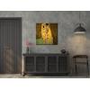 imageWieco Art The Kiss by Gustav Klimt Famous Oil Paintings Reproductions Gallery Wrapped Modern Giclee Canvas Prints Artwork Pictures on Canvas Wall Art for Living Room Bedroom Home Decorations 24x24Brown