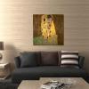 imageWieco Art The Kiss by Gustav Klimt Famous Oil Paintings Reproductions Gallery Wrapped Modern Giclee Canvas Prints Artwork Pictures on Canvas Wall Art for Living Room Bedroom Home Decorations 24x24Brown