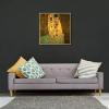 imageWieco Art The Kiss by Gustav Klimt Famous Oil Paintings Reproductions Gallery Wrapped Modern Giclee Canvas Prints Artwork Pictures on Canvas Wall Art for Living Room Bedroom Home Decorations 24x24Brown