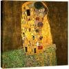 imageWieco Art The Kiss by Gustav Klimt Famous Oil Paintings Reproductions Gallery Wrapped Modern Giclee Canvas Prints Artwork Pictures on Canvas Wall Art for Living Room Bedroom Home Decorations 24x24Brown