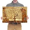 imageWieco Art Tree of Life Large Canvas Prints Wall Art by Gustav Klimt Classical Oil Paintings Love Pictures Decor for Living Room Bedroom Home Decorations Modern Stretched and Framed Giclee Artwork24L x 16W